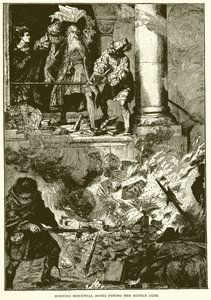 Brûlage de livres hérétiques au Moyen Âge - English School