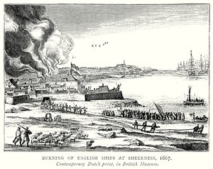 Incendie de navires anglais et à Sheerness