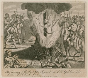 Brûlage des martyrs à Smithfield