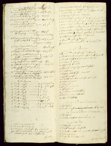 Grand livre du trésorier, montrant un inventaire commençant en 1631 - English School