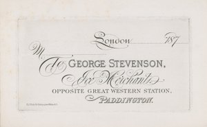 Carte de visite de George Stevenson - English School
