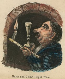 Acheteur et cave; dessin humoristique - English School