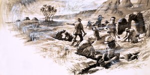 Byron Khun de Prorok a excavé le site funéraire de la tombe de Tin Hinan - English School