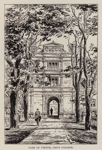 Cambridge : Porte de la vertu, Caius College - English School