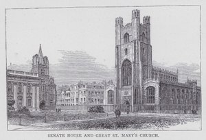 Cambridge, Senate House et église Great St Mary (gravure) - English School