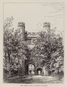 Cambridge : La grande porte du Trinity College - English School