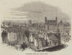 Cambridge, depuis Castle Hill (gravure) - English School
