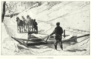 Chasse-neige canadien (gravure) - English School