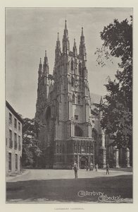 Cathédrale de Canterbury (lithographie) - English School