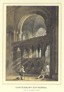 Cathédrale de Canterbury, vue de la chapelle de Saint Anselme - English School