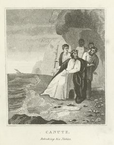Canut réprimandant ses nobles - English School
