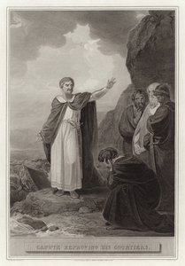 Canut réprimandant ses courtisans - English School