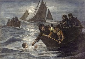 La tentative du capitaine Webb de traverser la Manche, café chaud au clair de lune