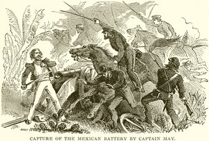 Capture de la batterie mexicaine par le capitaine May - English School