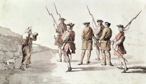 Capture du rebelle, Simon Fraser, Lord Lovat (1667?-1747) - English School