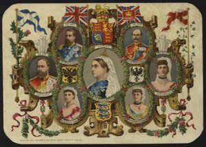 Carte célébrant le Jubilé de la Reine Victoria de 1887 - English School