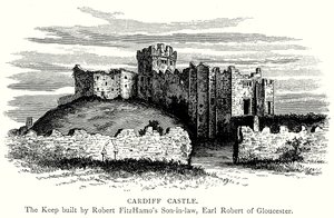 Château de Cardiff (gravure) - English School