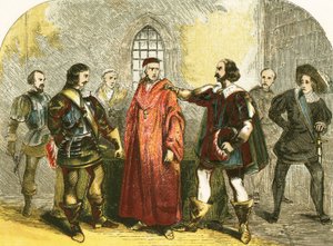 Le cardinal Wolsey arrêté pour haute trahison - English School