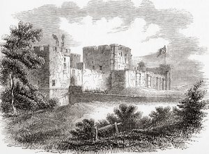 Château de Carlisle, Carlisle, Cumbria, Angleterre vu ici au 19ème siècle, de Old England: A Pictorial Museum, pub. 1847 - English School