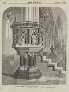 Chaire sculptée, St Mary