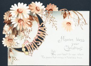 Fleurs en cascade, carte de Noël - English School