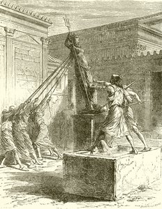 Renversement de la statue de Diane à Éphèse - English School