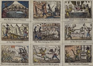 Le château des chats assiégé par les rats - English School