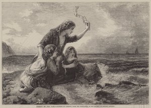 Pris par la marée (gravure) - English School