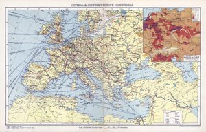 Europe centrale et méridionale, commerciale (litho en couleur) - English School