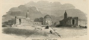 Avenue centrale du cimetière de l