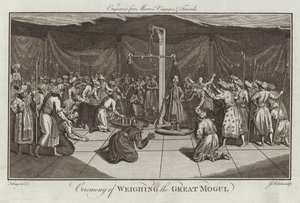 Cérémonie de pesée du Grand Moghol - English School