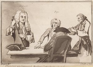Personnages fréquentant Buttons Coffee House vers 1720 : Dr Garth, Pope - English School