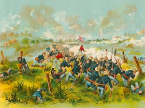 Charge des troupes américaines à San Juan Hill, 1er juillet 1898 - English School