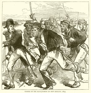 Charge des Blue-Jackets à la Nouvelle-Orléans, 1815 - English School