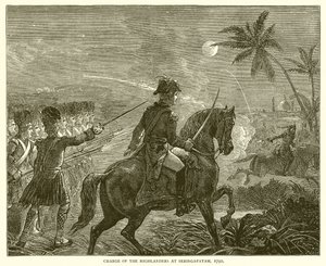 Charge des Highlanders à Seringapatam, 1792 - English School