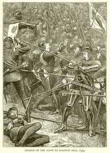 Charge des Écossais à Halidon Hill, 1333 - English School