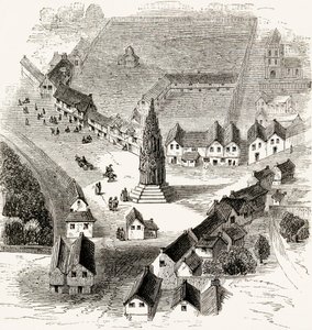 Charing Cross, Londres, au XVIe siècle, vers 1865 - English School