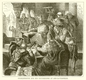 Charlemagne et ses conseillers à Aix-la-Chapelle - English School