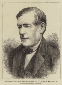 Charles Castleman, Esquire, président de la London and South Western Railway Company (gravure) - English School