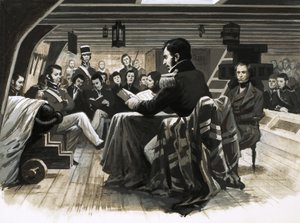 Charles Darwin navigue vers les îles Galápagos - English School