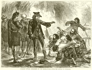 Charles Edward abrité par les Highlanders après la bataille de Culloden - English School