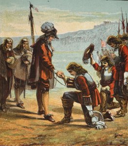 Charles II et le Général Monk, pub. 1890 - English School