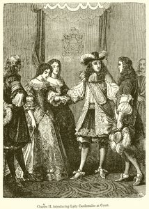 Charles II présentant Lady Castlemaine à la cour - English School