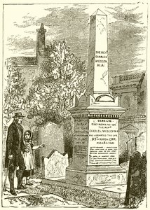 Charles Wesley, pierre tombale (gravure)