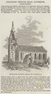 Église de Chatburn, près de Clitheroe, Lancashire (gravure) - English School