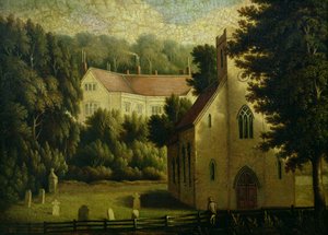 Chawton House et Église, 1809 - English School