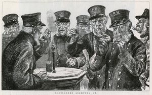 Pensionnaires de Chelsea allumant des lumières - English School