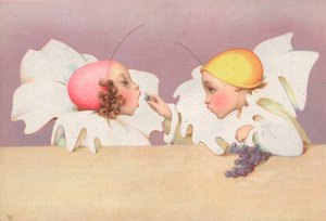 Enfants mangeant des raisins - English School