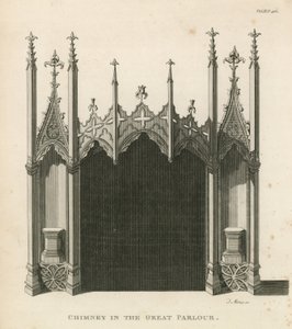 Cheminée dans le grand salon, Strawberry Hill, Londres - English School