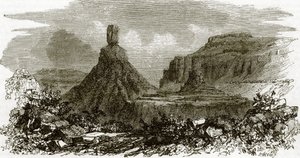 Cheminées de roche, sur les rives de la rivière Columbia - English School
